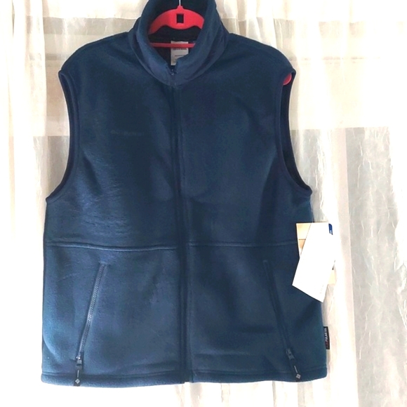 Columbia Polartec 200 Series Mens Core Blue Fleece Zip Vest Mens